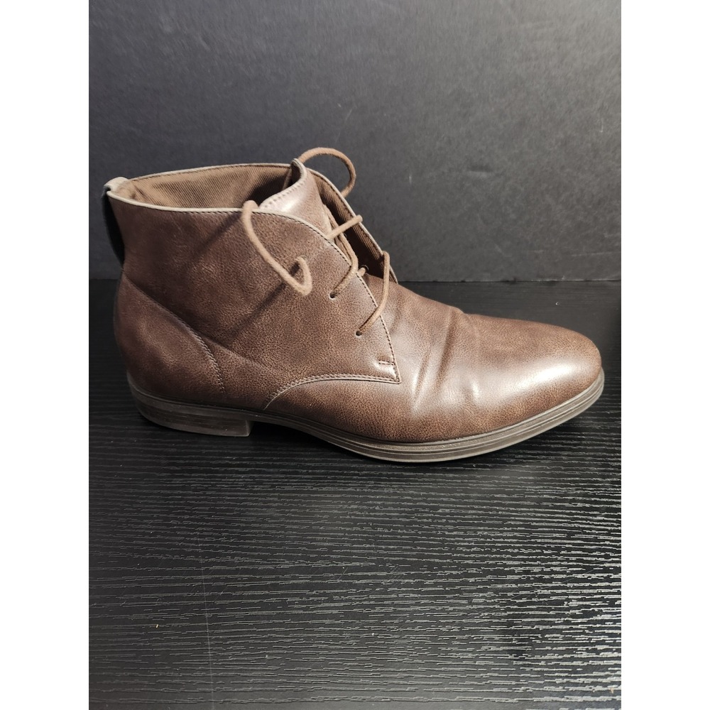 Mens Brown size 9 M Lace Up Ankle Boots Casual Dress Boots‎ Chukka Style - Picture 7 of 11
